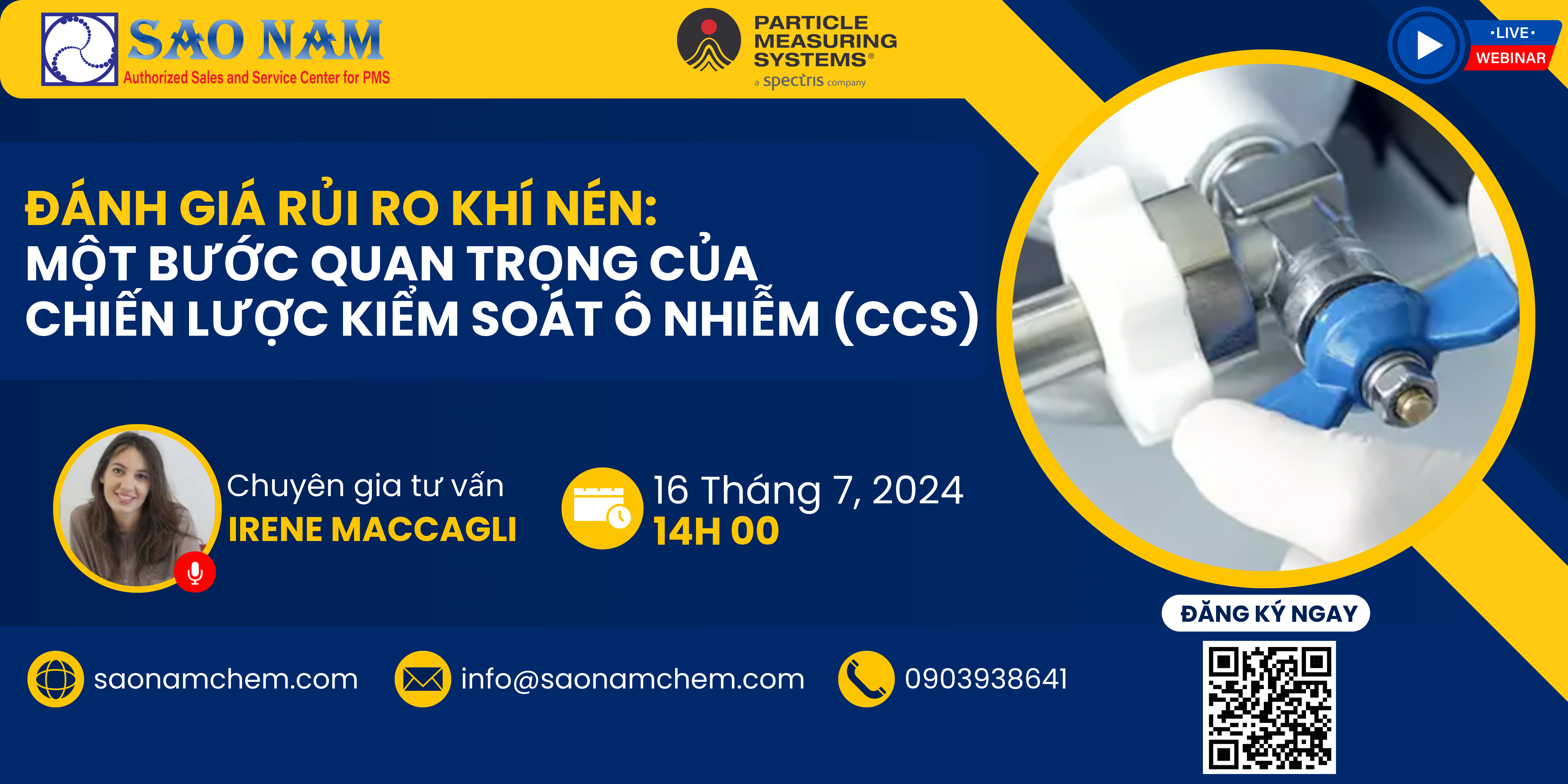 Webinar: Đánh giá rủi ro khí nén, một bước quan trọng của Chiến lược kiểm soát ô nhiễm (CCS)